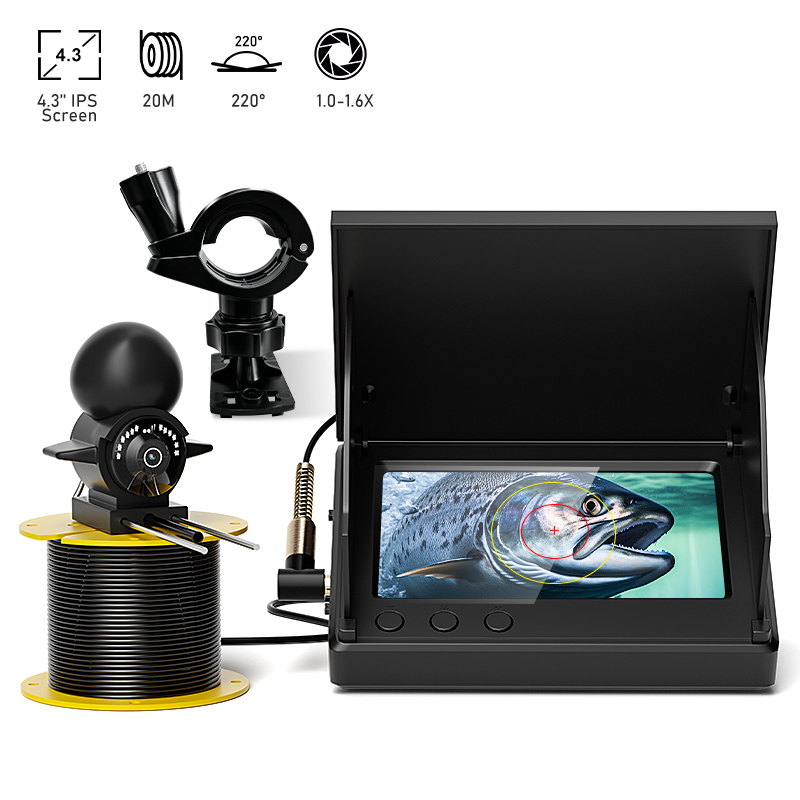 Fish Finder Portable - Портативный эхолот с ЖК-дисплеем 4,3 дюйма,