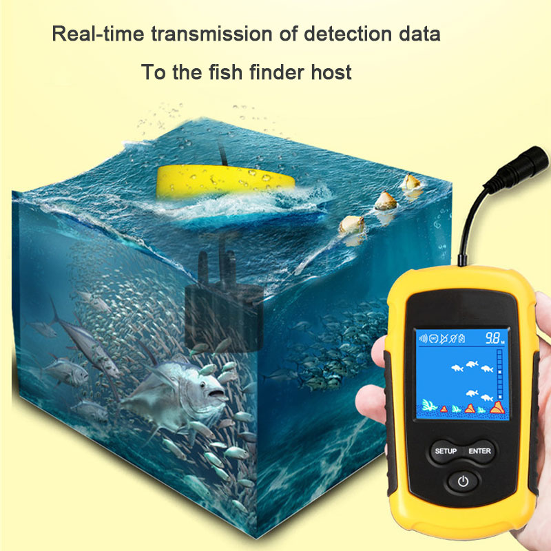 100 м проводной цветной экран  – обзор и цена Fish Finder Portable